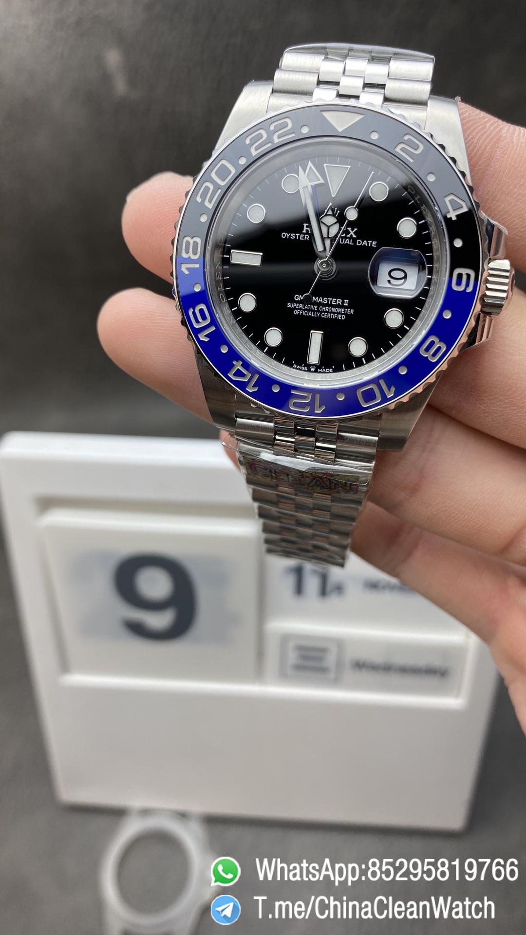 Clean Factory Watch Store Rolex Batgirl GMT Master II 126710BLNR Black Dial Blue Black Ceramic Bezel 904L Steel Jubilee Bracelet SA3285 Movement Clean Factory Watch Store Rolex Batgirl GMT Master II 126710BLNR Black Dial Blue Black Ceramic Bezel 904L Steel Jubilee Bracelet SA3285 Movement