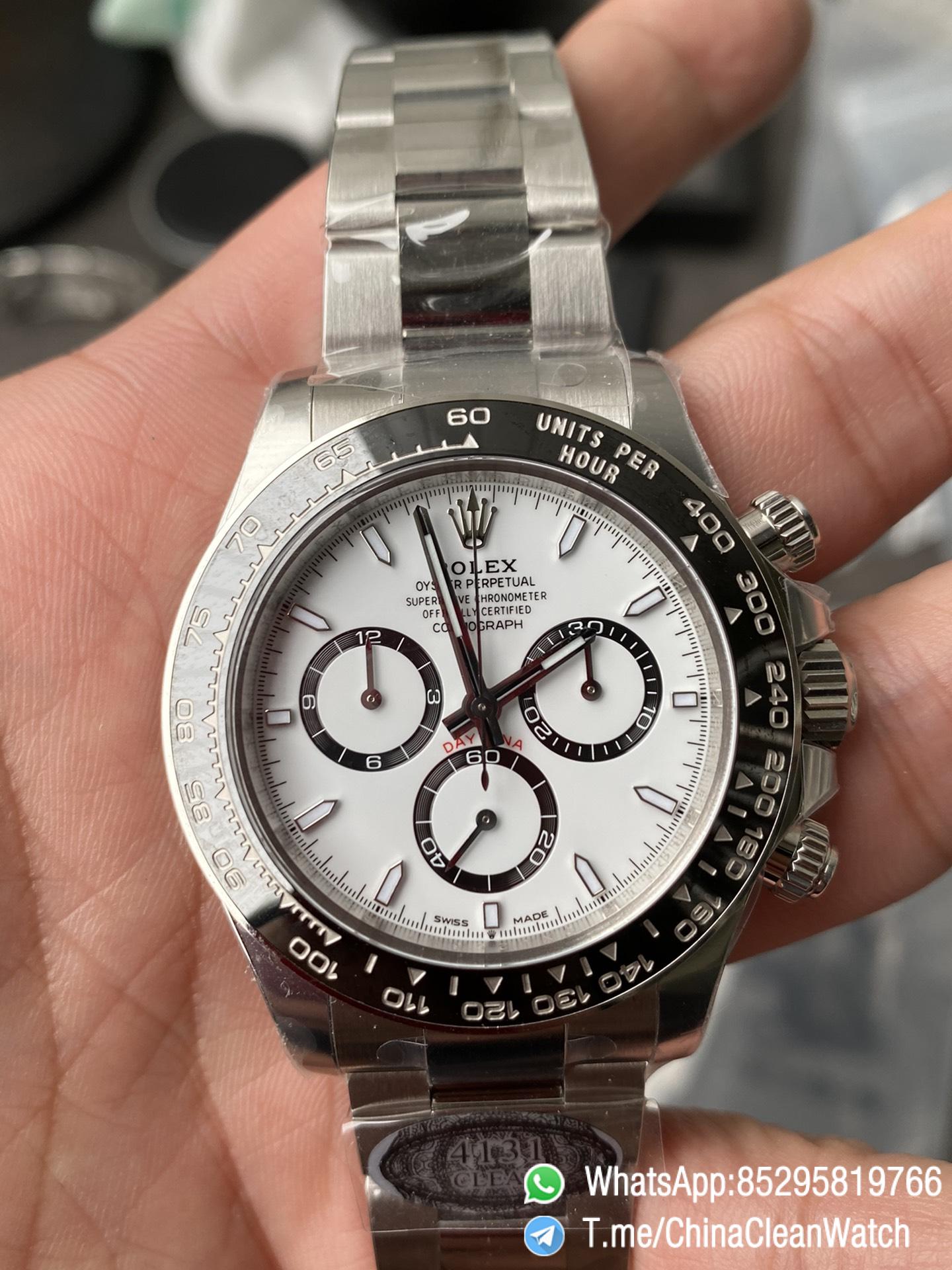 Clean Factory Watch Rolex Daytona Panda 126500LN White Dial Black Cerachrom Bezel 904L Oystersteel SH4131 Movement 01 Clean Factory Watch Rolex Daytona Panda 126500LN White Dial Black Cerachrom Bezel 904L Oystersteel SH4131 Movement 01
