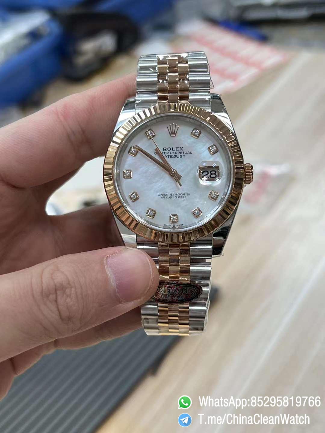 Clean Factory Datejust 126331 MOP Dial with Diamonds Markers Rose Gold Middle Link Jubilee Bracelet 3235 Movement Clean Factory Datejust 126331 MOP Dial with Diamonds Markers Rose Gold Middle Link Jubilee Bracelet 3235 Movement