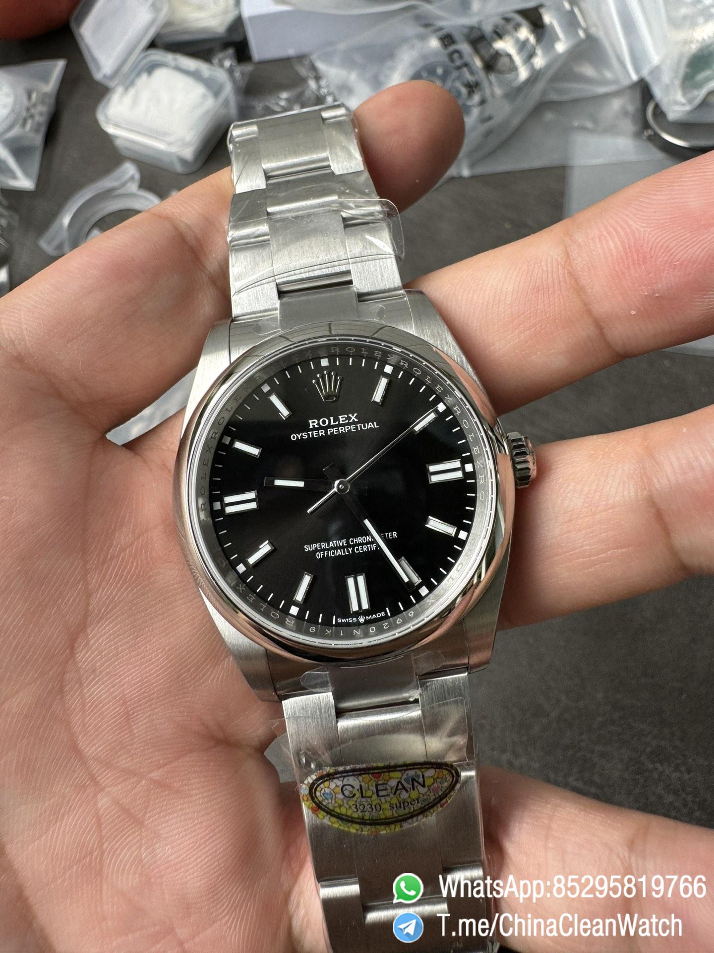Clean Factory Oyster Perpetual 126000 36mm 904L Steel Black Dial VR3230 Movement 01 Clean Factory Oyster Perpetual 126000 36mm 904L Steel Black Dial VR3230 Movement 01
