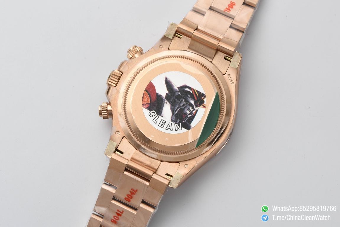 Clean Factory Daytona 126505 Rose Gold Case Bracelet Bright Black and Sundust Set with Diamonds Dial SH4131 Movement 09 Clean Factory Daytona 126505 Rose Gold Case Bracelet Bright Black and Sundust Set with Diamonds Dial SH4131 Movement 09