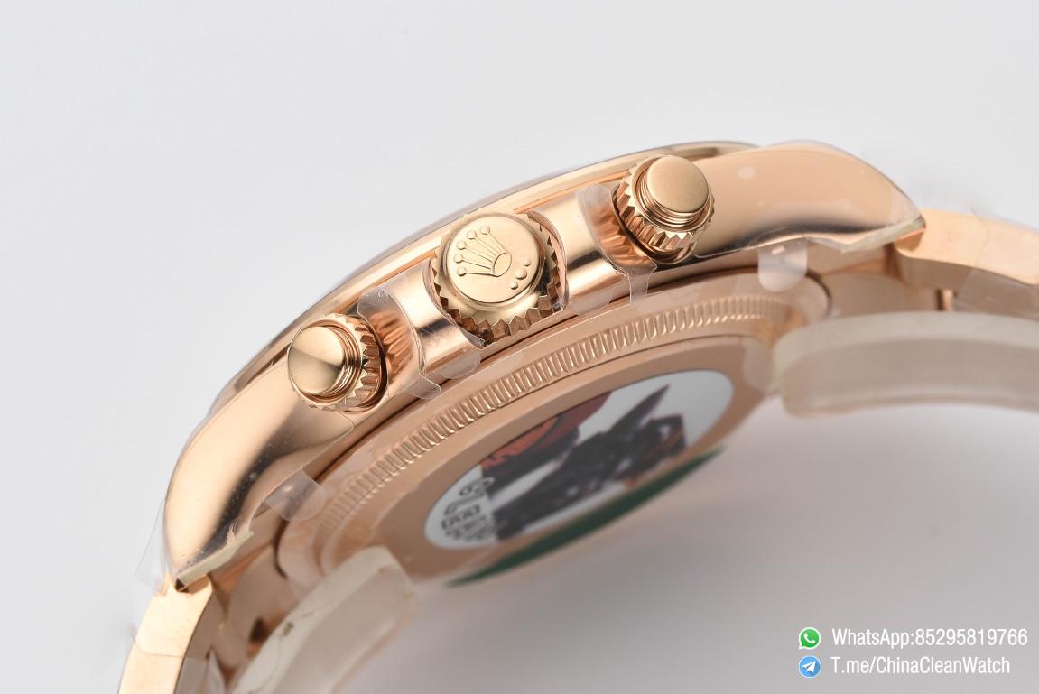 Clean Factory Rolex Daytona 126505 Rose Gold Case Bracelet Black Dial with Rose Gold Sub Dial SH4131 Movement 06 Clean Factory Rolex Daytona 126505 Rose Gold Case Bracelet Black Dial with Rose Gold Sub Dial SH4131 Movement 06