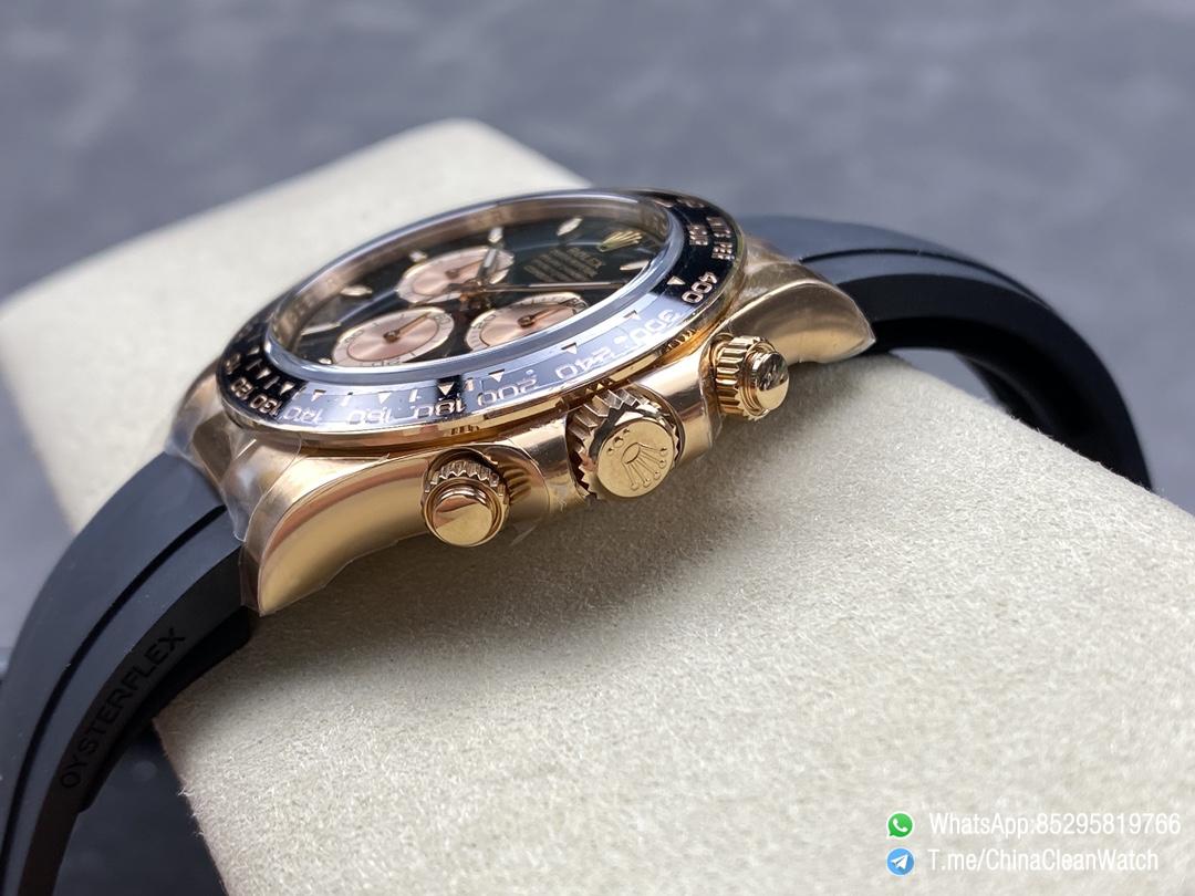 Clean Factory Daytona 126515LN 18K Rose Gold Plated Case Black and Rose Gold Dial Oysterflex Strap SH4131 04 Clean Factory Daytona 126515LN 18K Rose Gold Plated Case Black and Rose Gold Dial Oysterflex Strap SH4131 04