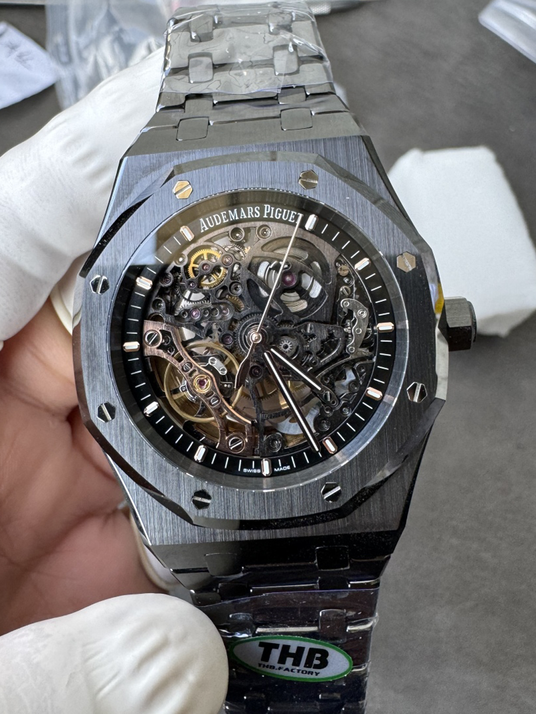 THB Factory Super Clone AP Royal Oak Openworked 15416 41mm Black Ceramic Case and Bracelet SA3132 V2 02 THB Factory Super Clone AP Royal Oak Openworked 15416 41mm Black Ceramic Case and Bracelet SA3132 V2 02