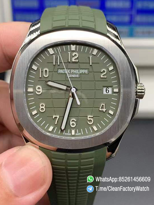 APWF Super Clone Aquanaut 5168G 010 Custom Free sprung Balance 324 Caliber Increase Weight 115g Green Dial Green Rubber Strap 00 APWF Super Clone Aquanaut 5168G 010 Custom Free sprung Balance 324 Caliber Increase Weight 115g Green Dial Green Rubber Strap 00
